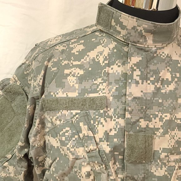 US Army Medium Long Digital Camo BDU Uniform Hunting Field Full Zip Jacket Shirt - Picture 4 of 12